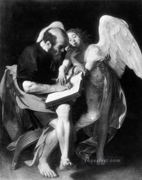 Caravaggio Painting - San Mateo y el Ángel Caravaggio